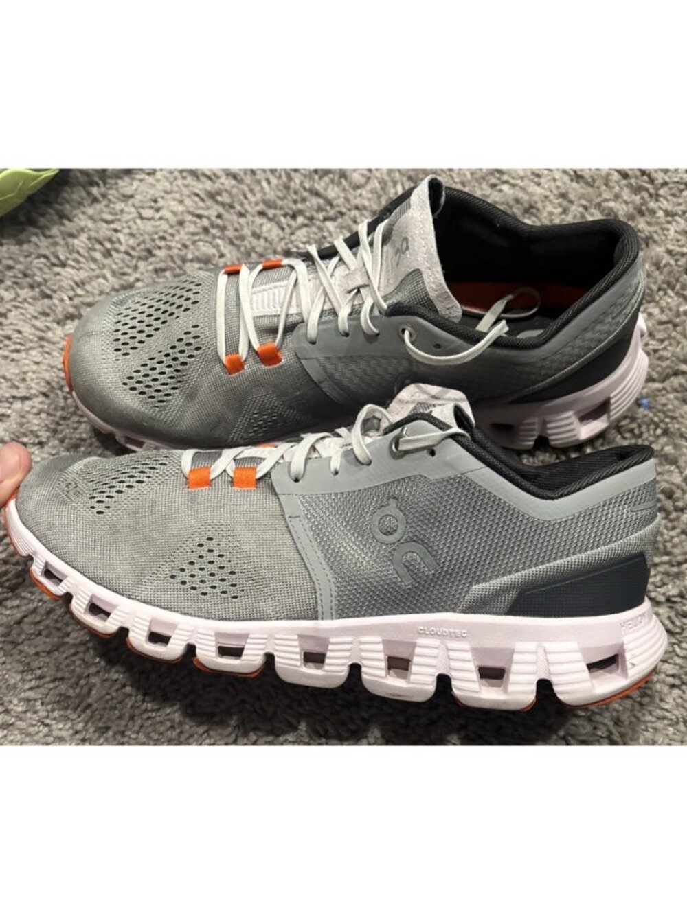 ON Cloud X Alloy Gray Athletic Sneaker Outdoor Running Shoes Women's Size 8